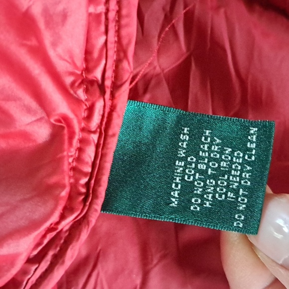 Ralph Lauren Quilted Down Puffer Zip Up High Neck Cinched Coat - Picture 7 of 10